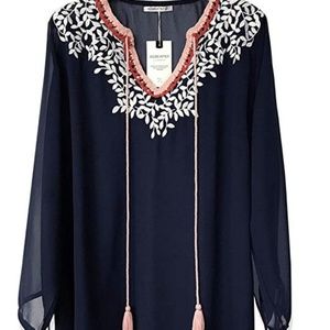 Adreamly Embroidered Bathing suit cover up